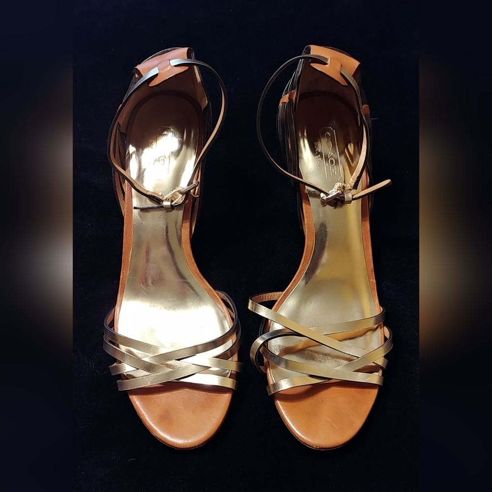 Coach Metallic Kamea Sandals Size 8.5